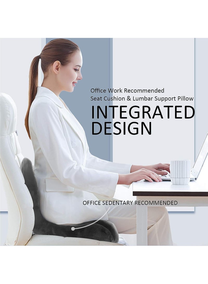 TYCOM Seat Cushion for Office Lumbar Support Pillow Chair Memory Foam Coccyx Seat Cushion for Sciatica Back Support Pillow Chair Pads Reduce Tailbone Pressure. - Image 4